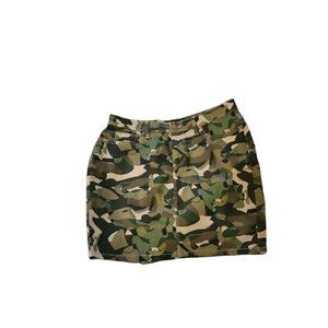 Green Army Fatigue Mini Skirt Size Large